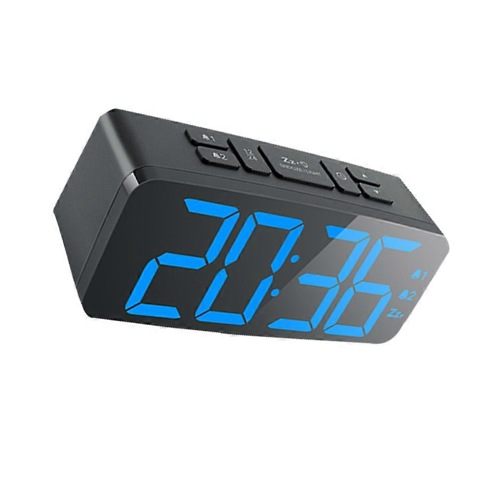 LED Electronic Bedside Clock With Music Setting For Users Who Need Alarms In Style 1Pcs
