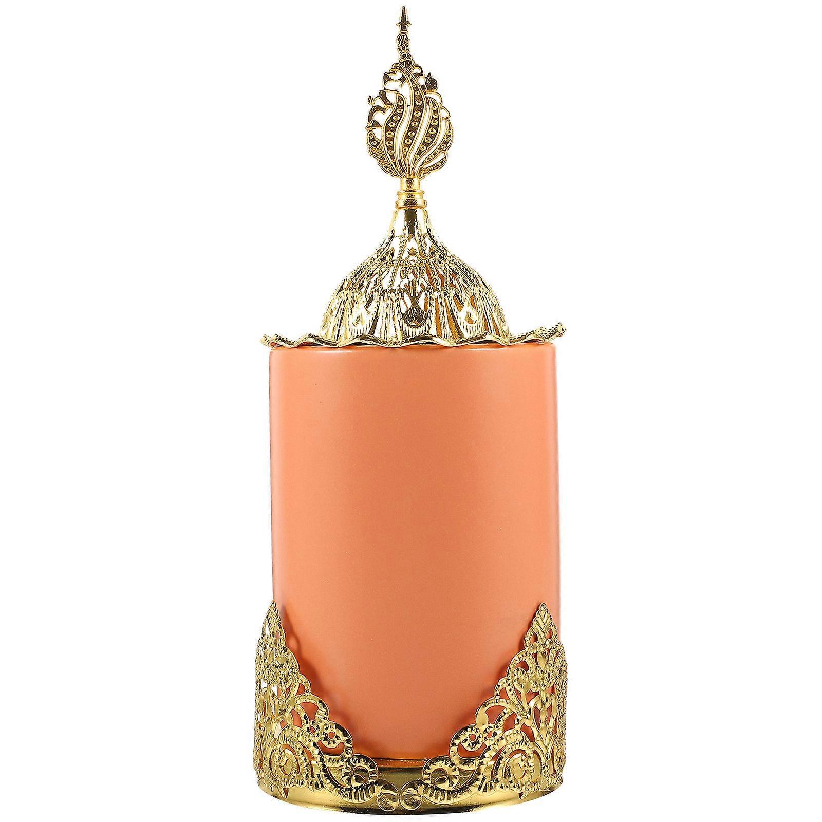 Unique Orange Tower Shape Censer Decoration For Bedroom Living Room And Meditation Room Aromatherapy 1Pcs