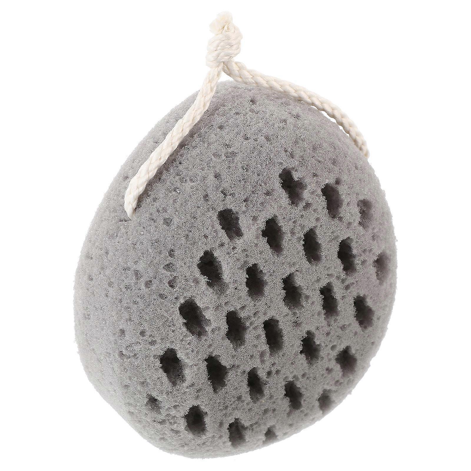 Exfoliating Shower Sponge Grey PU Body Scrubber for Home Use Comfortable and Durable 100% Reusable