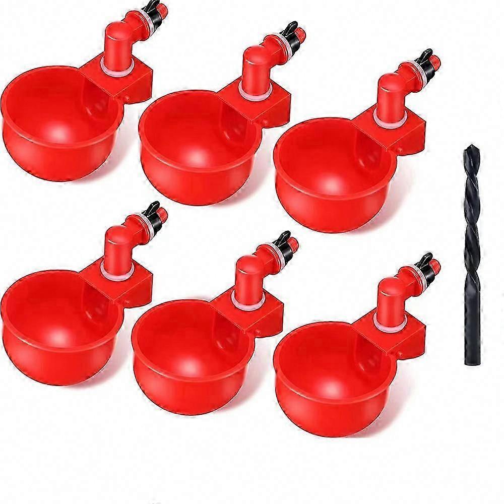 Automatic Chicken Waterer Kit - 6 Piece DIY Waterer with Hole Saw for Chicks Ducks Geese Turkeys Rabbits