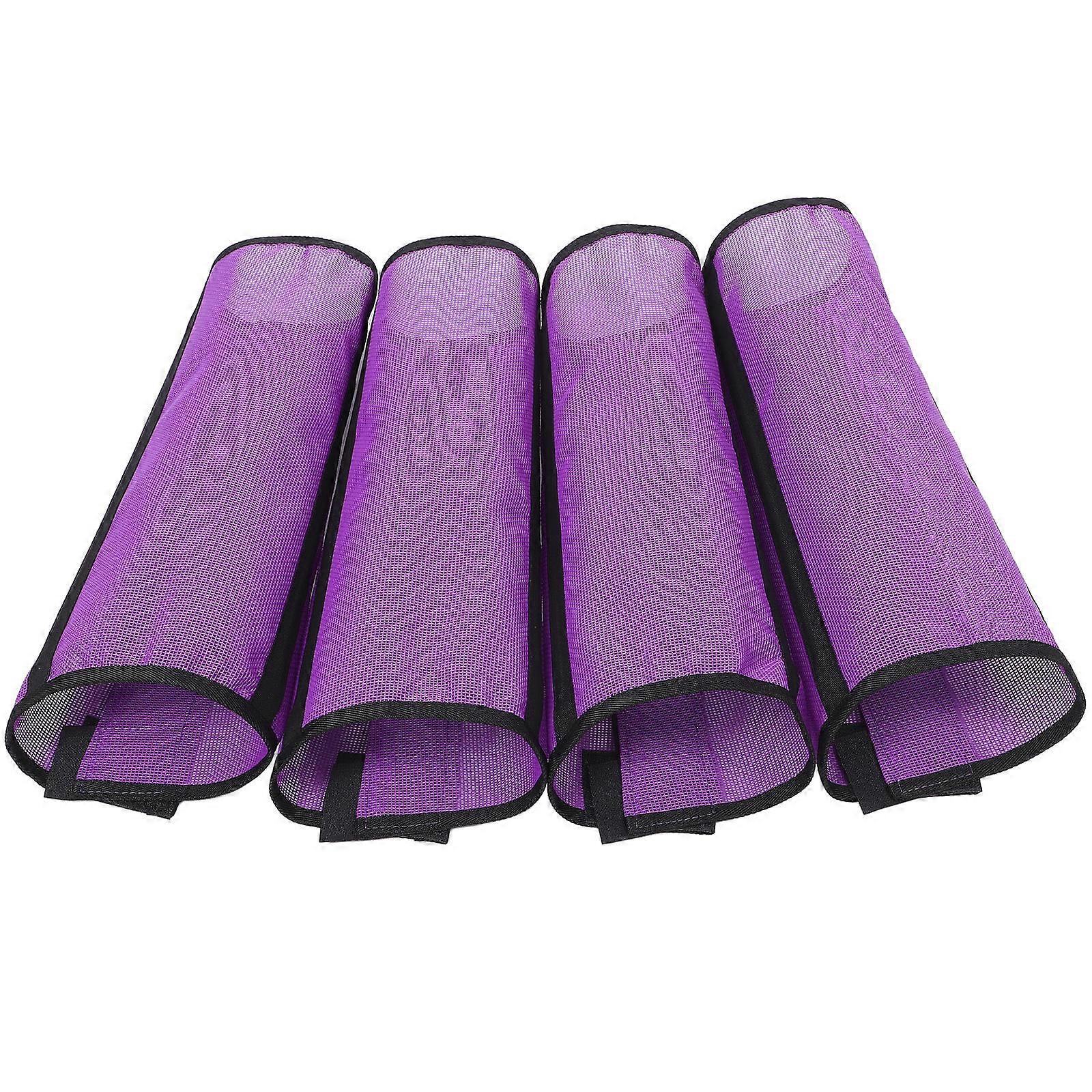 Protective Horse Leg Wraps 4Pcs Breathable Mesh Outdoor Activities Purple With Support Bars