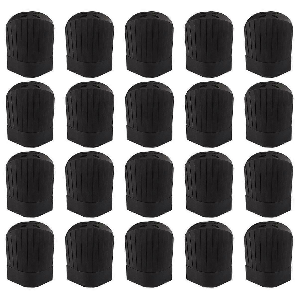 20pcs Disposable Chef Hats Non fouling One time Use Kitchen Caps