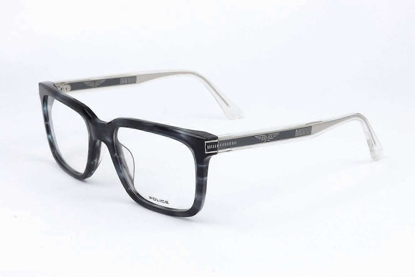 Eyewear Frames Police VPLF03N 09Y1 SHINY AZURE HAVANA STRIPED 53/18/145 MAN