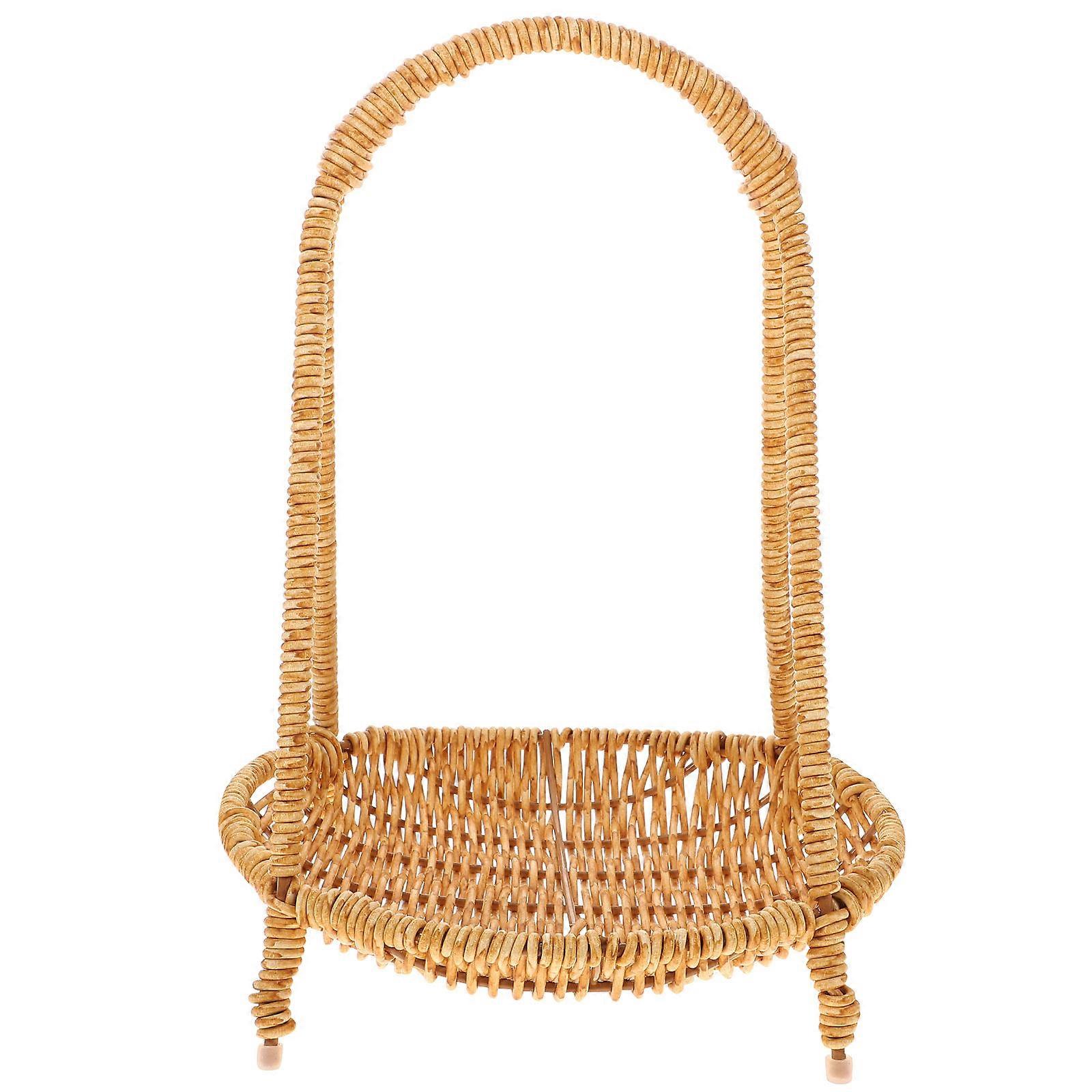 Desktop Woven Fruit Basket Multi Function Dessert Storage Container For Kitchen Countertop Snack Organizer