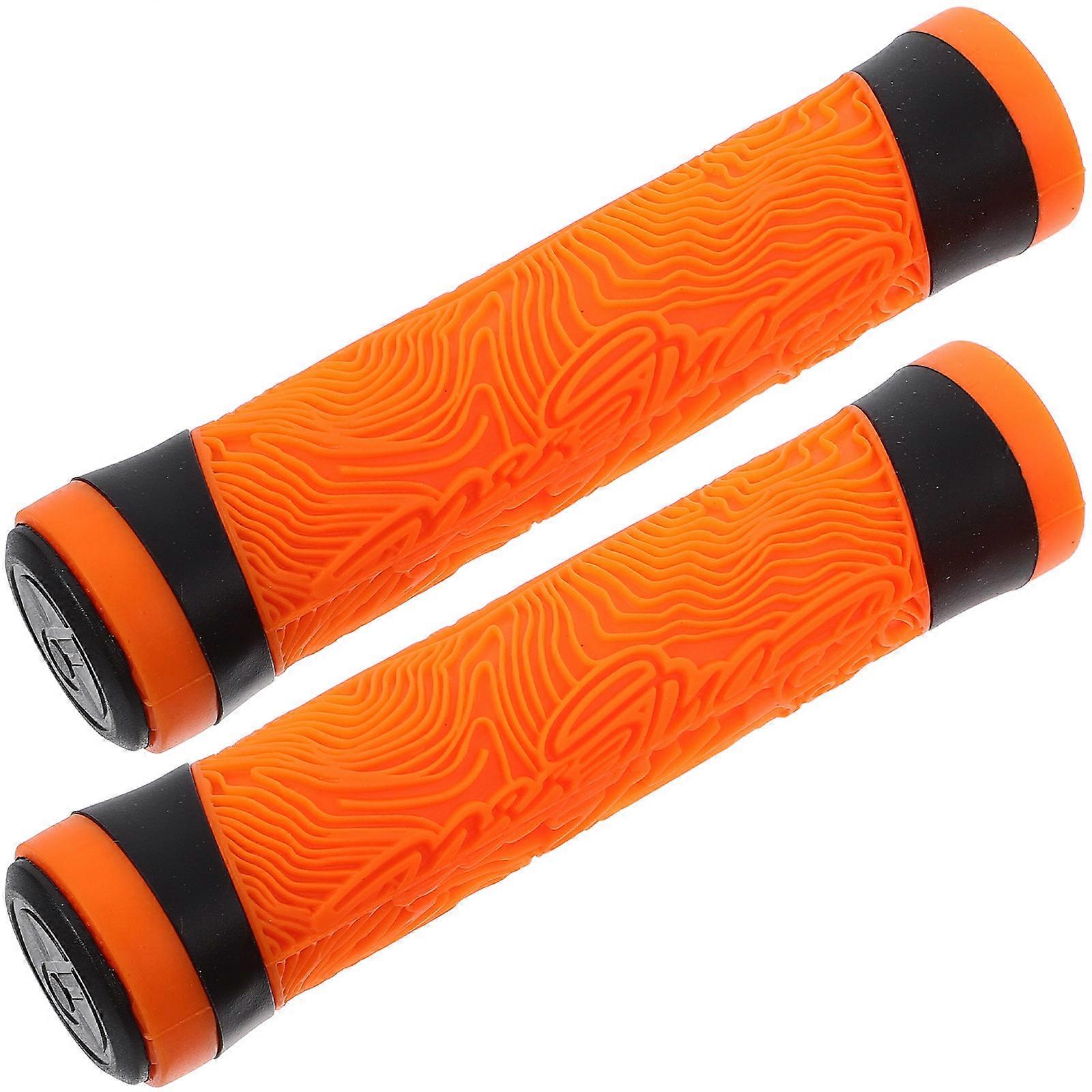 Orange Silicone Bike Handlebar Cover Skidproof Grips for Cycling Accessories with Comfort Grip Effect