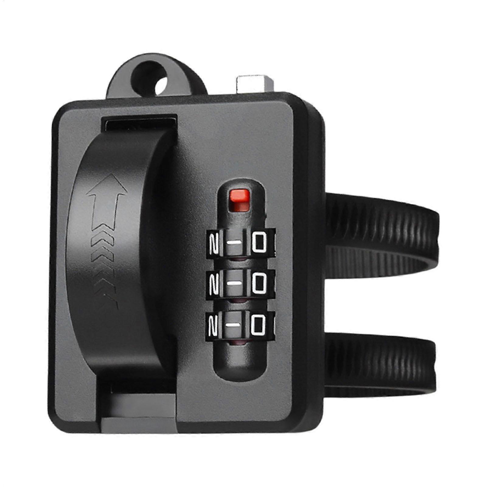 Motorcycle Helmet Locks Anti Theft, Handlebar Combination Lock for Bicycles