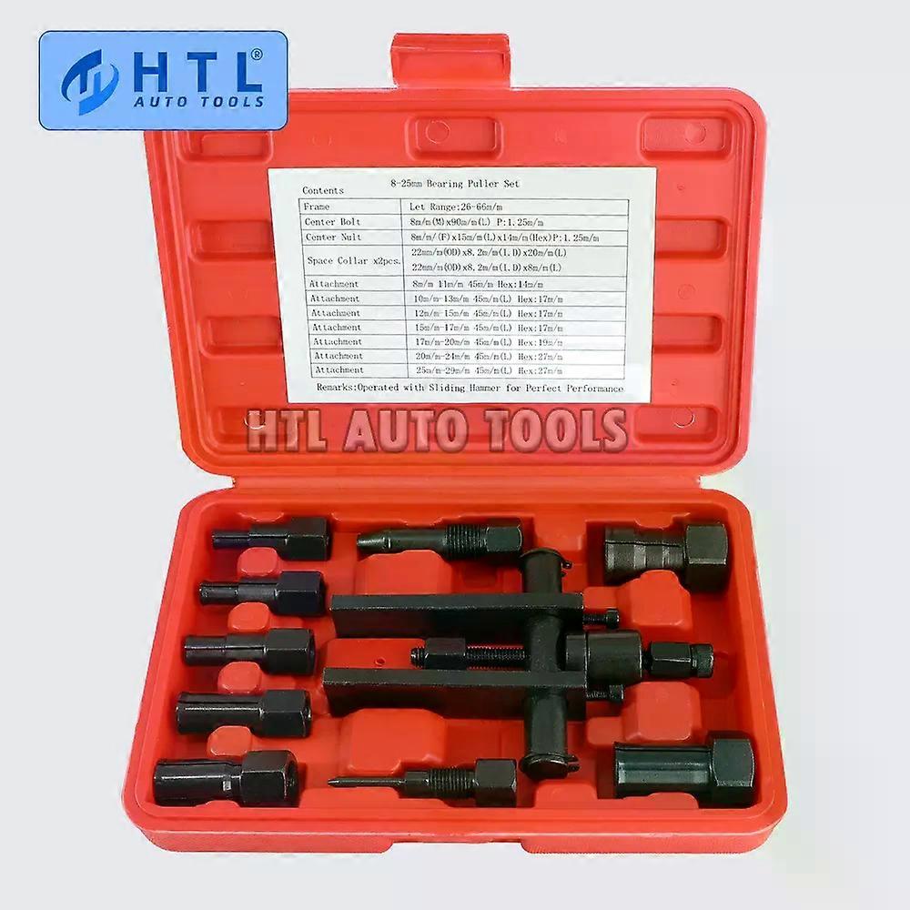 10Pcs/Set Practical Bearing Puller Motorcycle Bearing Removal Tool Puller with Box Motorcycle Internal Bearing Puller Kits