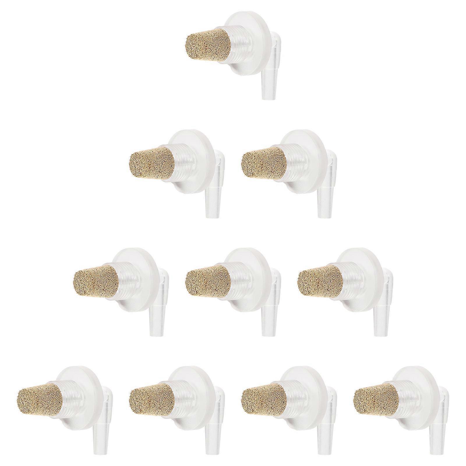 Fish Tank Air Stone Acrylic Bubble Diffuser for Oxygen Pump 10Pcs
