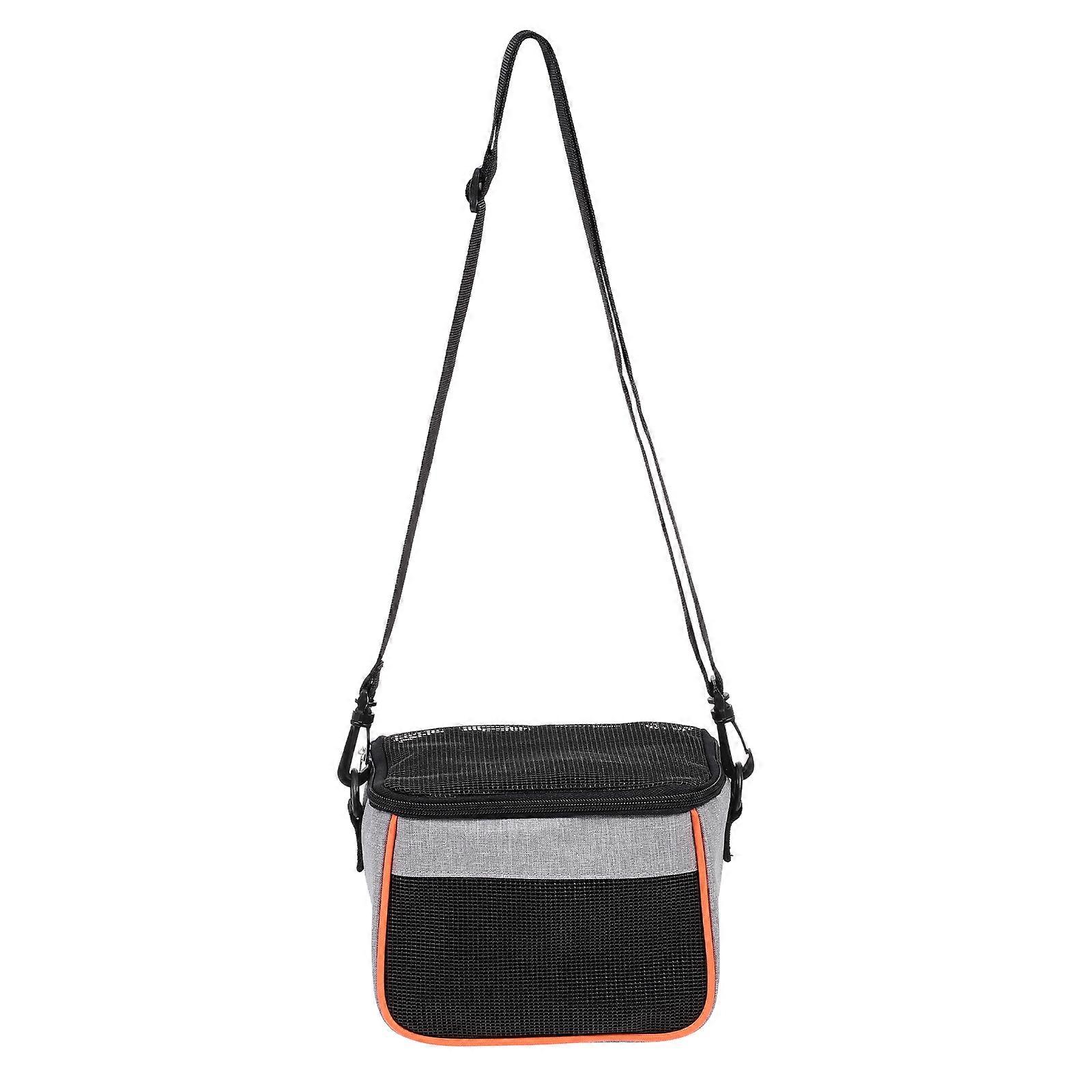 Grey Portable Small Animal Carrier Bag Suitable For Walking Hiking And Travelling With Hamsters Guinea Pigs 1 Pcs