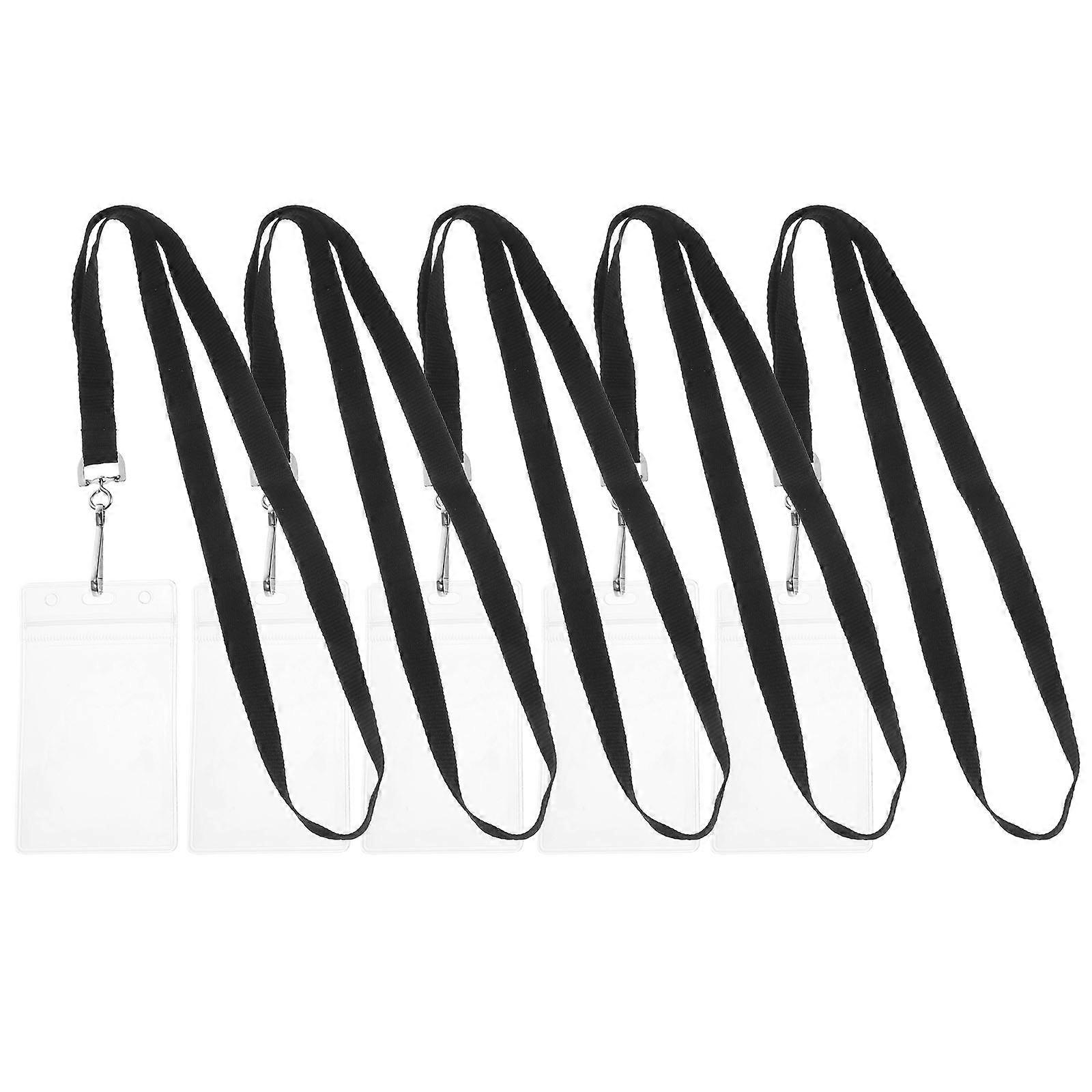Black Badge Holder for Kids Made of Polyester PVC and Zinc Alloy Keeps Cards Safe