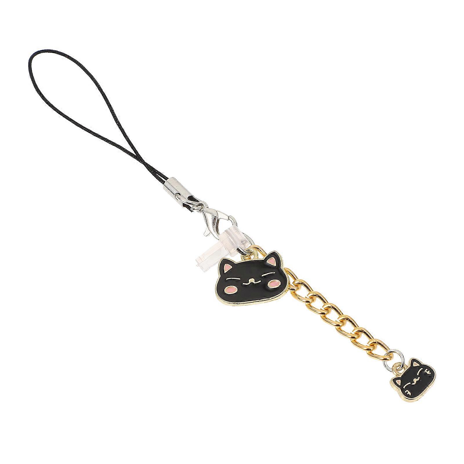 素敵な猫の形の電話アクセサリーペンダント 5.2X1.5CM 1個用