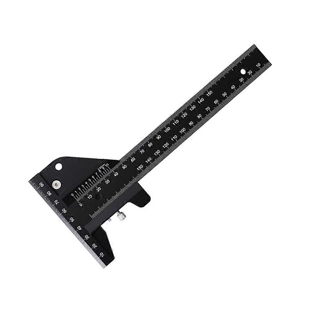 Precision Carpentry Marking Ruler Measuring Tool For Industrial Use 23X9X3CM Lightweight Black Design 1Set