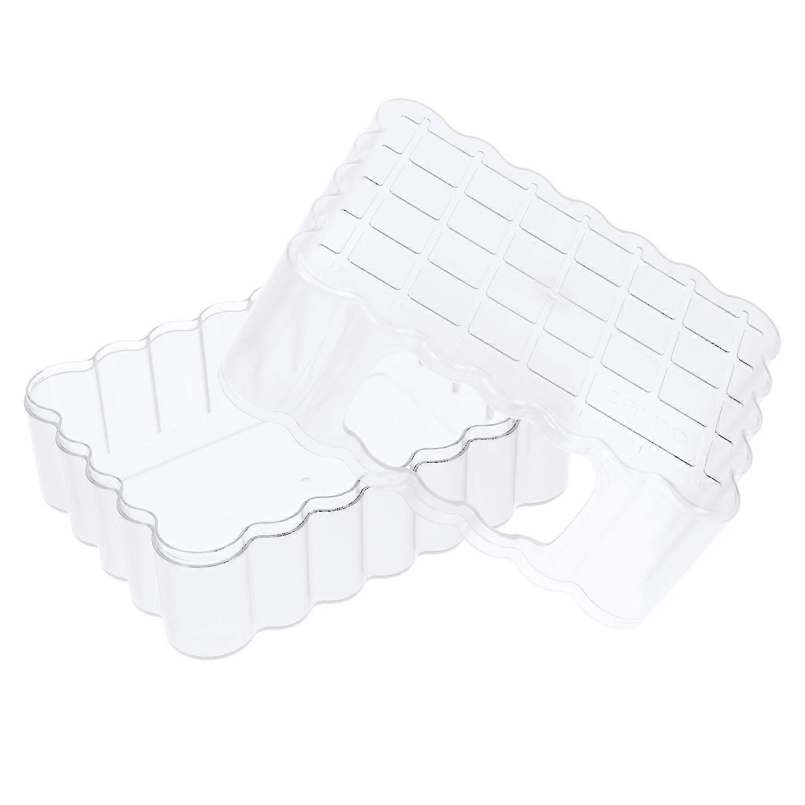 Transparent Hamster Bathing Accessory Cookie Shaped Chinchilla Bathtub For Bathing Time 1Pack