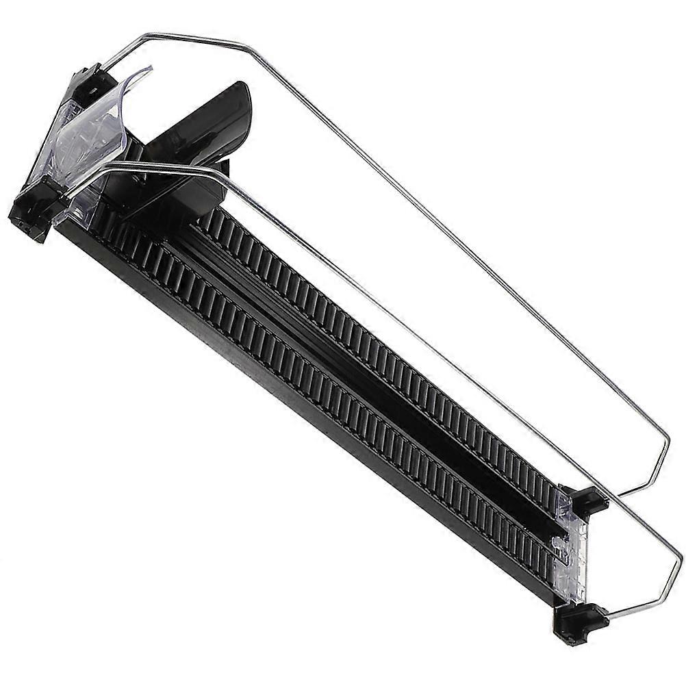 Automatic Beverage Pusher Organizer for Fridge, Sliding Can Dispenser with Smooth Glide, Space Saving Storage for Home, Convenience Stores, and