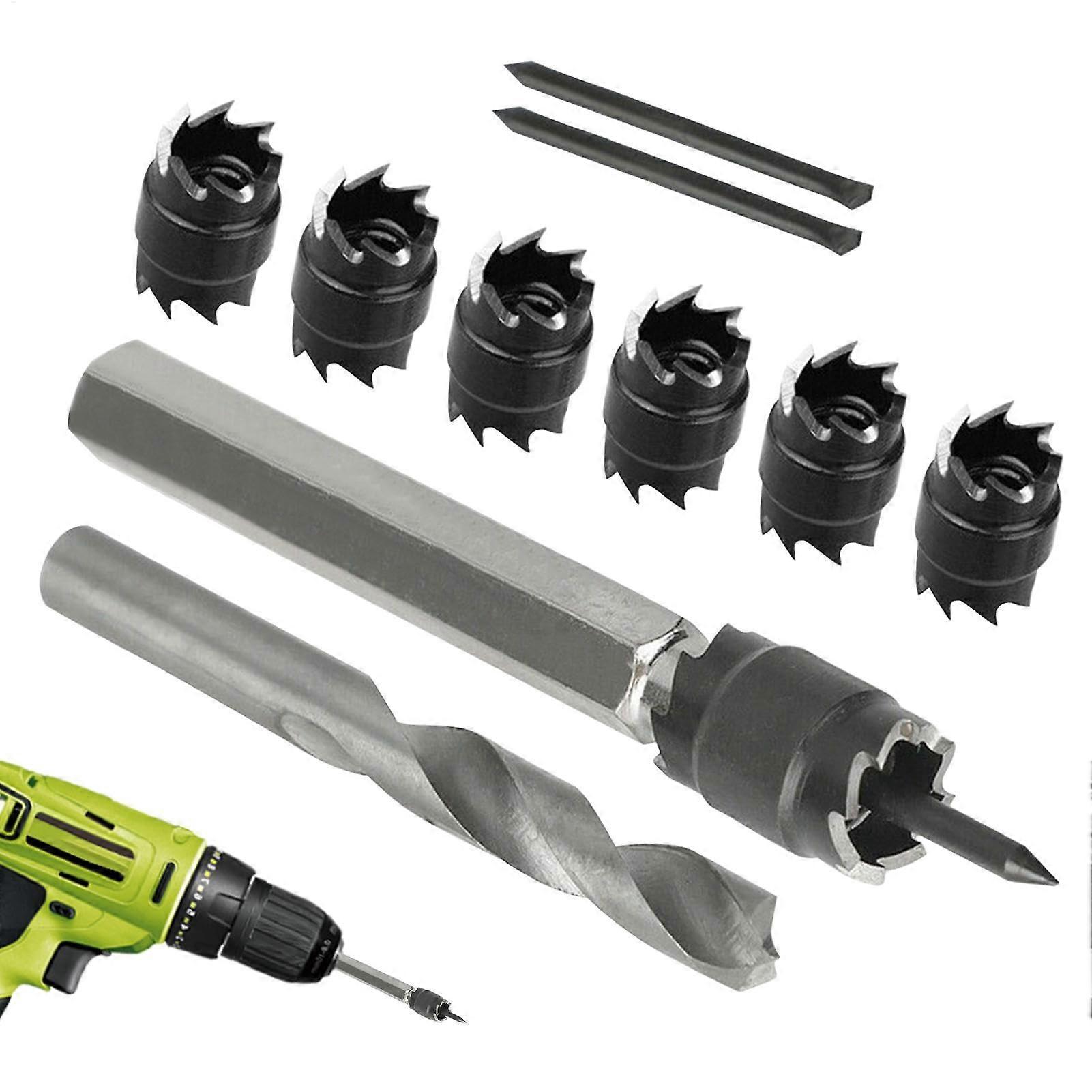 Weld Cutter Drill Bits Set, Double-Sided Hex Shank Weld Removal Tool, Stainless Steel Hole Cutter for Sheet Metal