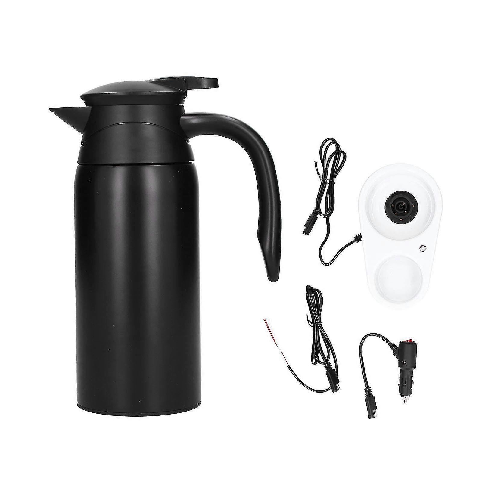 800ml Electric Insulated Teapot with Base - Portable Water Heater Kettle for Home & Car with Large Capacity Design