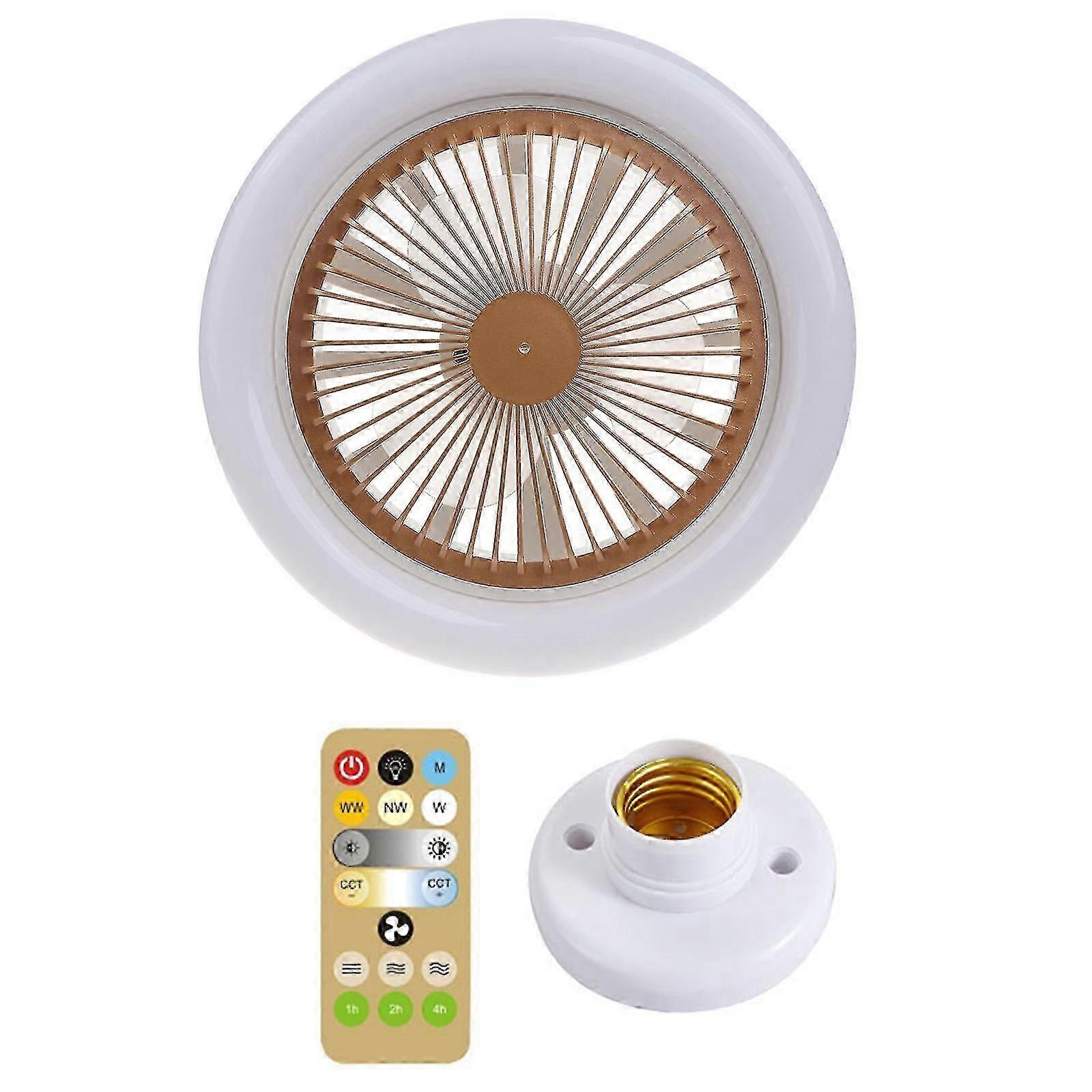 Intelligent Ceiling Fan With Remote Control & E27 Lamp Holder Base For Office
