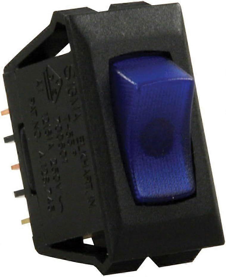 13685 Blue/Black SPST Illuminated On/Off Switch Blue/Black 1 Count (Pack of 1)