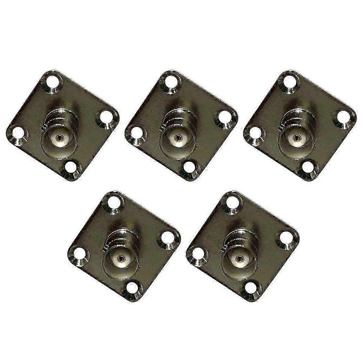 5Pcs Connector -50KF Flange Mount Square Plate Fixed Coaxial Connector Q9-KF Female Connector Adapter