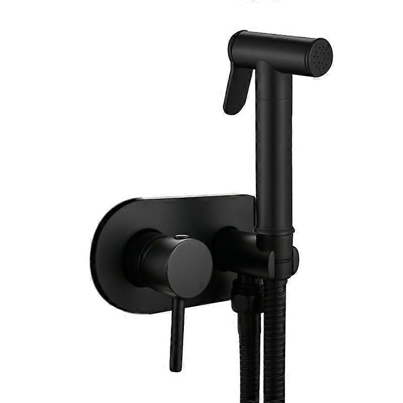 Handheld Bidet Sprayer, Adjustable Water Pressure, Mixing Hot and Cold Water, Black