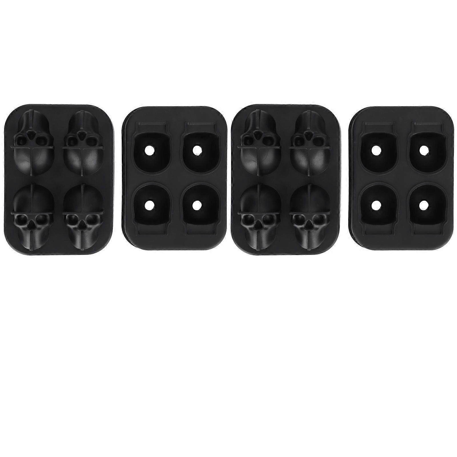 2 Skull Shape Silicone Ice Cube Molds for Cakes, Candy, Kitchen Baking Tools