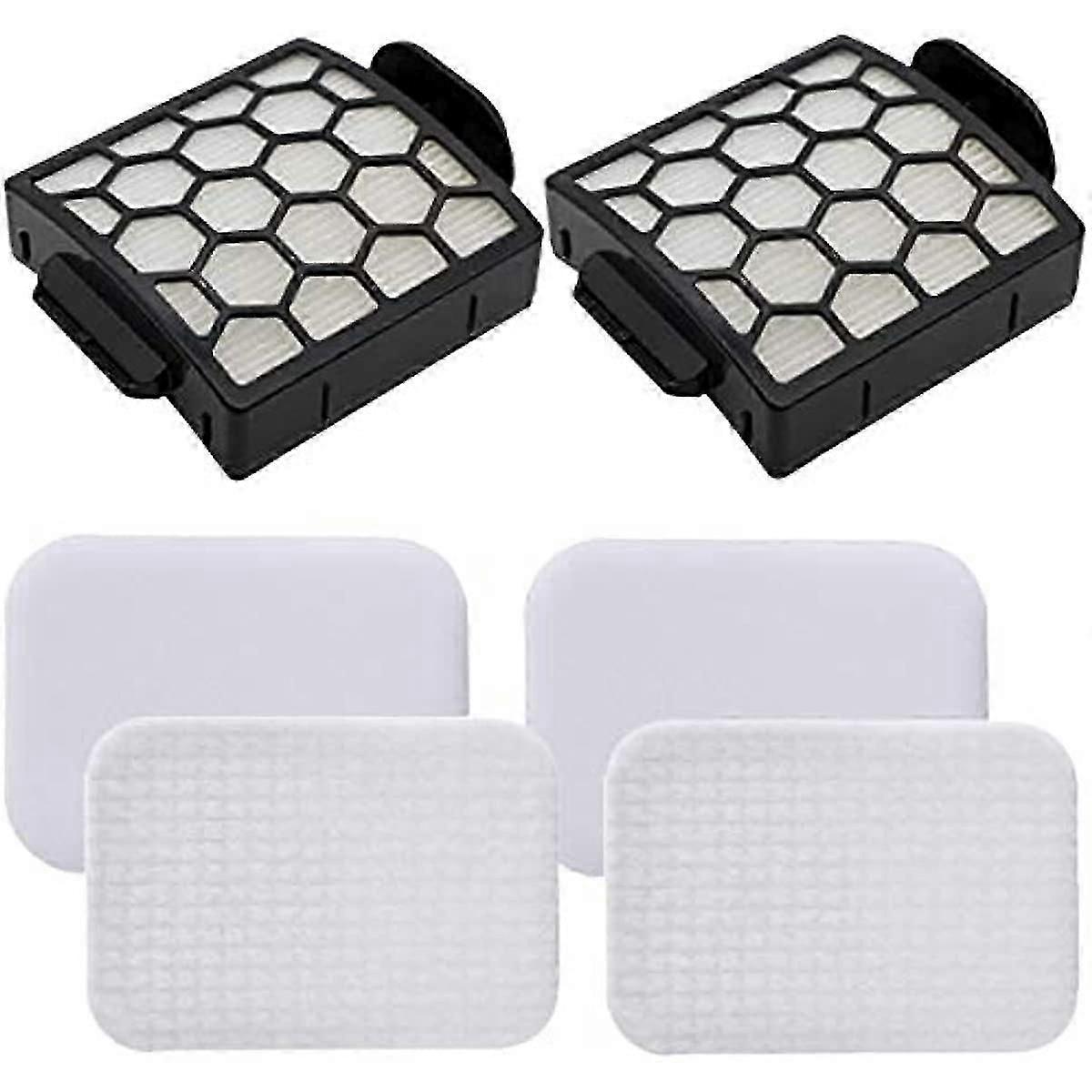 2 HEPA +2 Foam Filters For Shark Navigator Pet Plus NV150 NV151 NV251 NV255 and Zero-M Self-Cleaning Brushroll Pet Pro ZU62 ZU62C ZU60 ZU60W Upright