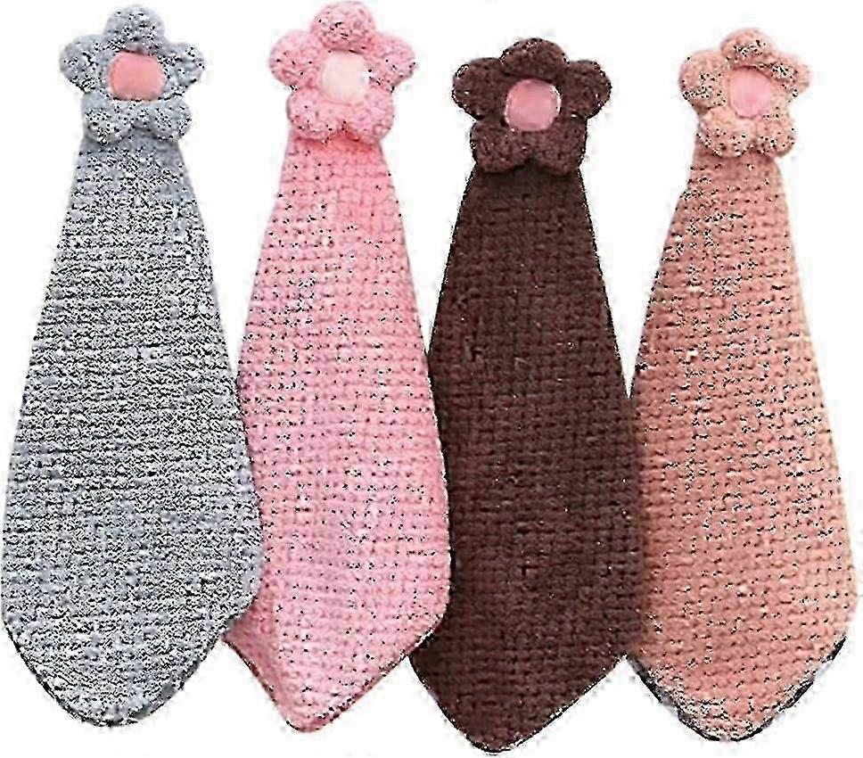 Söpö kukkainen riippuva keittiöpyyhe - erittäin imukykyinen pehmeä käsipyyhe astiankuivaukseen ja koristekäyttöön