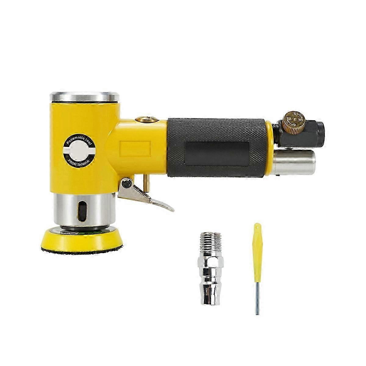 Mini 2/3-Inch Air Sander Pneumatic Polisher Grinder Buffer with Double-Acting Track for Auto Detailing