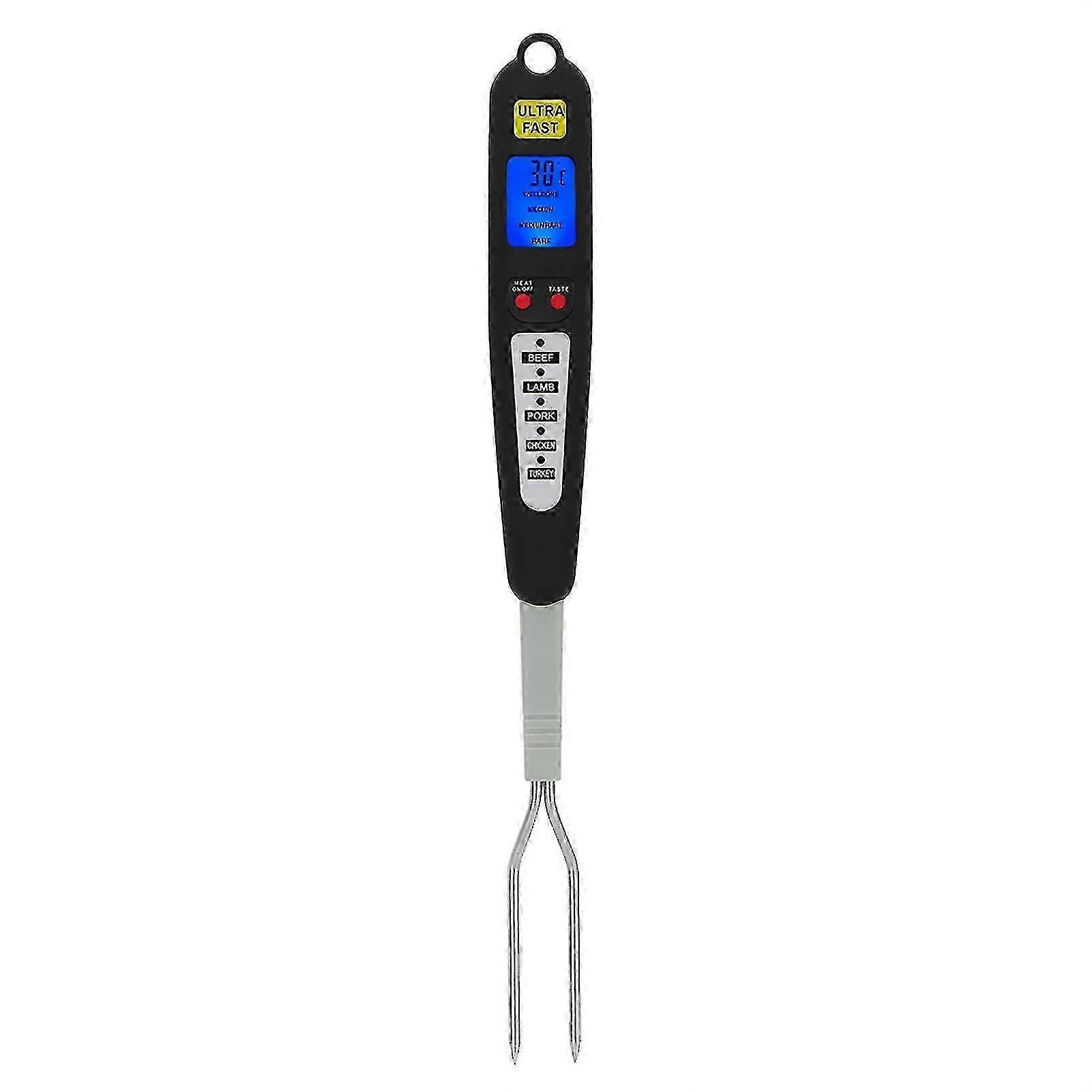 Digital BBQ thermometer for grilling - Instant read dual probe with LED display