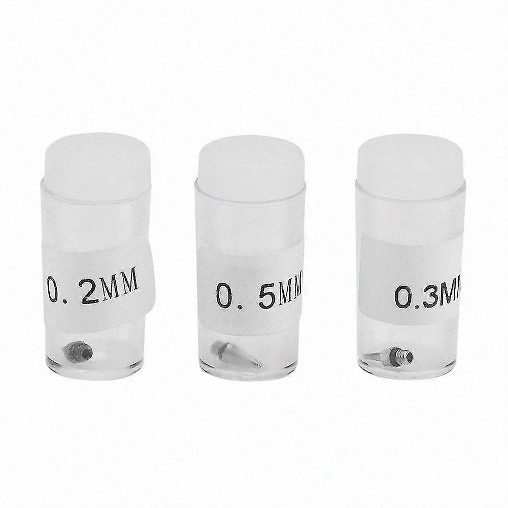 Replacement Airbrush Nozzle and Needle Tips Set, 3 Sizes: 0.2mm, 0.3mm, 0.5mm