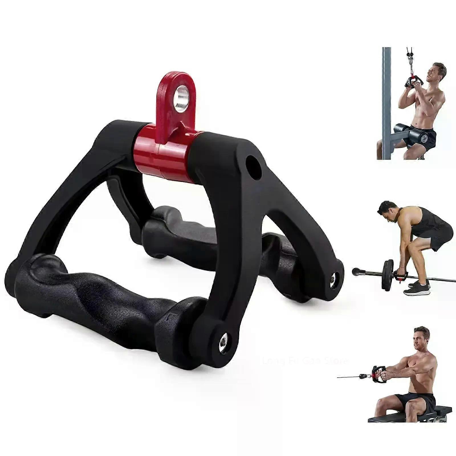 Ergonomics V-Shaped Rowing Bar 360Rotating V-Handle Biceps Triceps Back Workout T-bar Row Handle LAT Pull Down Cable Machine