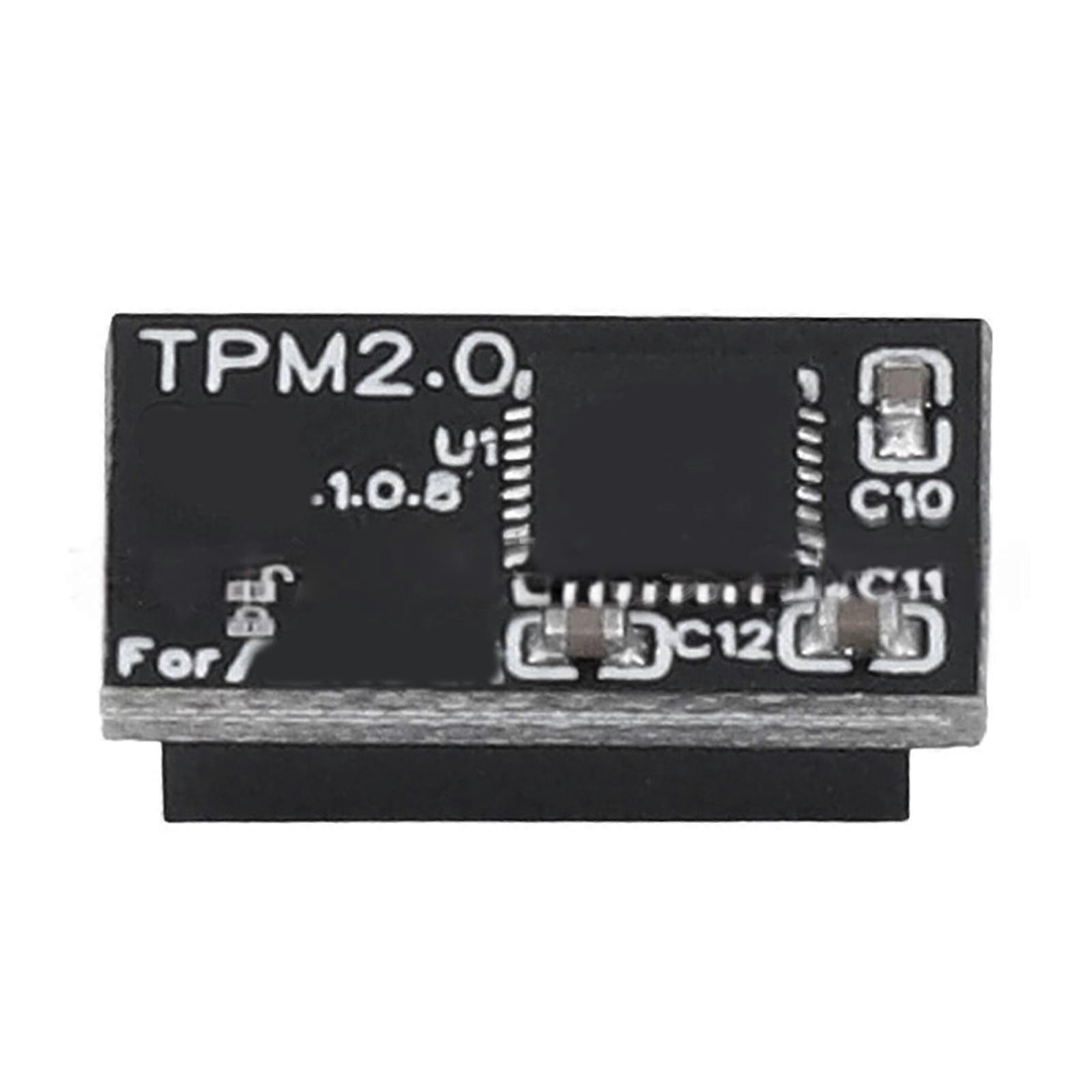 TPM 2.0 Module SPI 14Pin Module Motherboard TPM2.0 Remote Card Encryption Security Board Electronic Component Module Multicolor