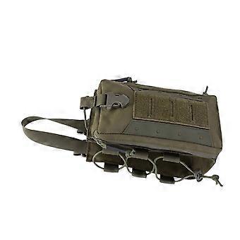 Multifunctionele buitenfleskoffer met versterkte metalen clip en comfortabele handgreep. Reisuitrusting voor trekking, bruin.