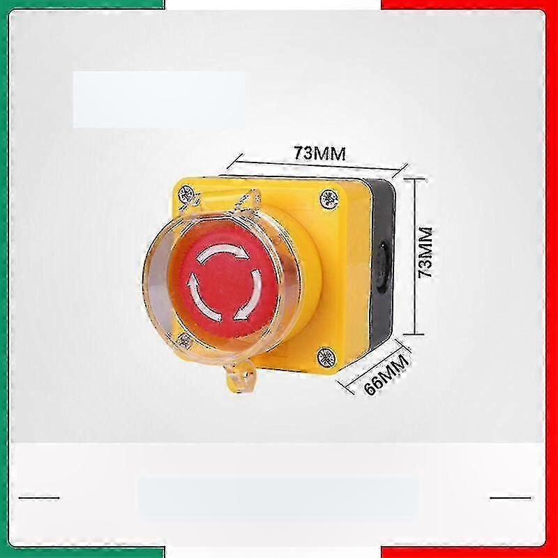 Machinery Safety Switch with Clear Protective Cover for Emergency Stop Functionality