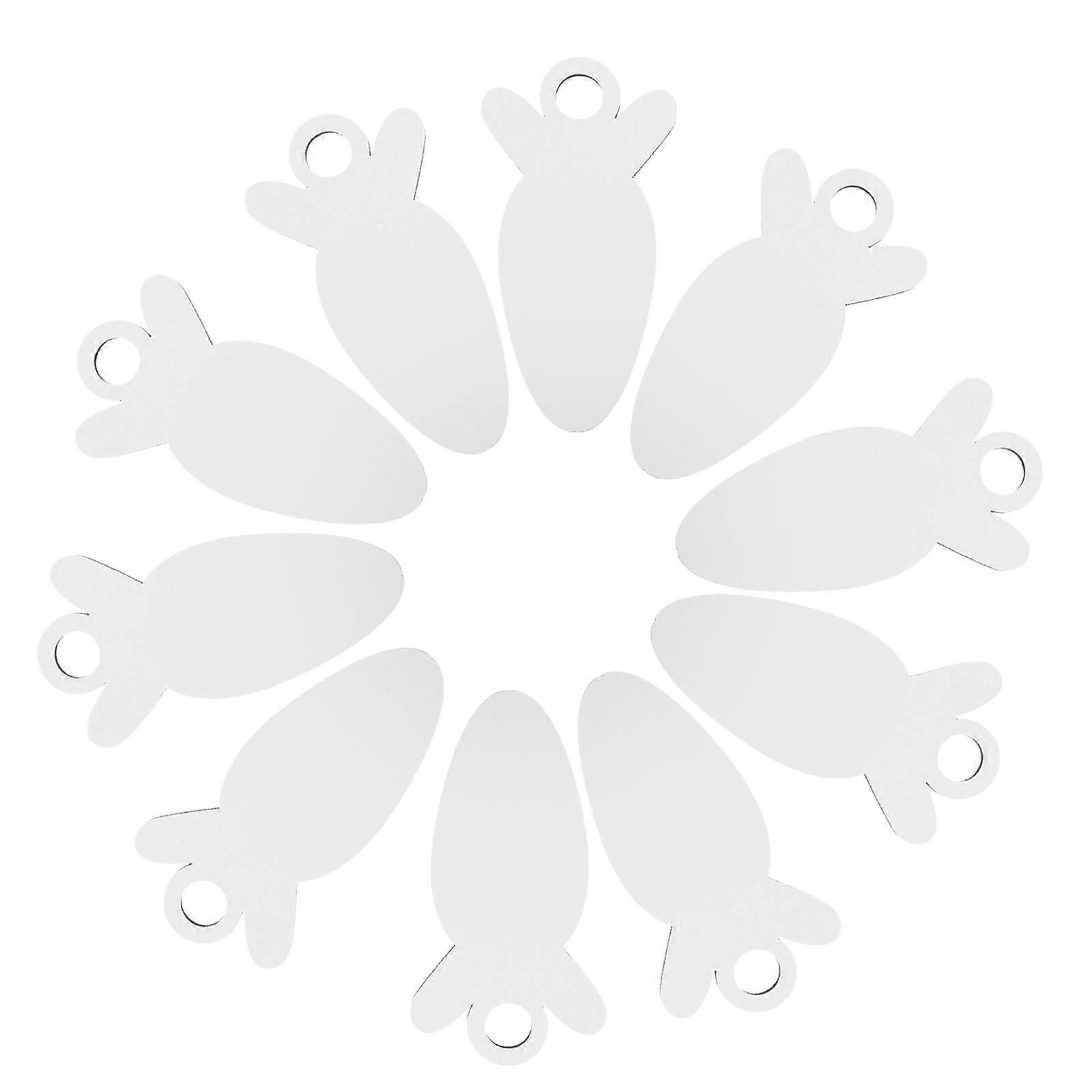 DIY RadishShaped Acrylic Nameplates for Heat Transfer Printing White Unfinished Bulk Set of 10 Pieces