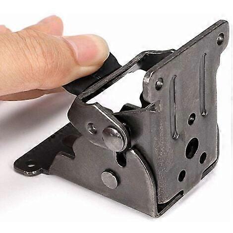 2pcs 90 Self-locking Folding Support Hinges, Locking Table Extension Bracket, Folding Table Plate Bracket (with Screws)