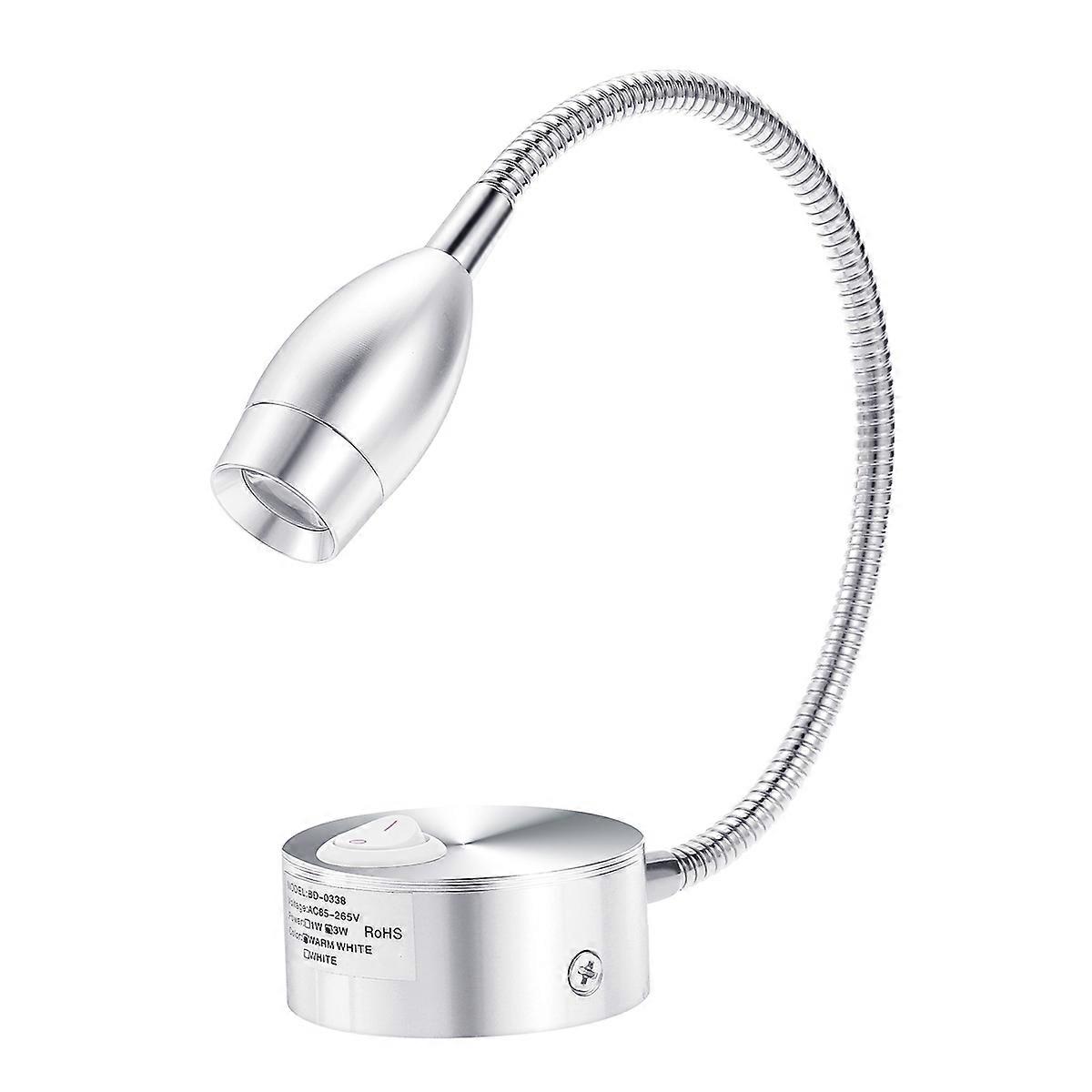 Flexible Arm LED Wall Light Rotating for Lighting Use Silver