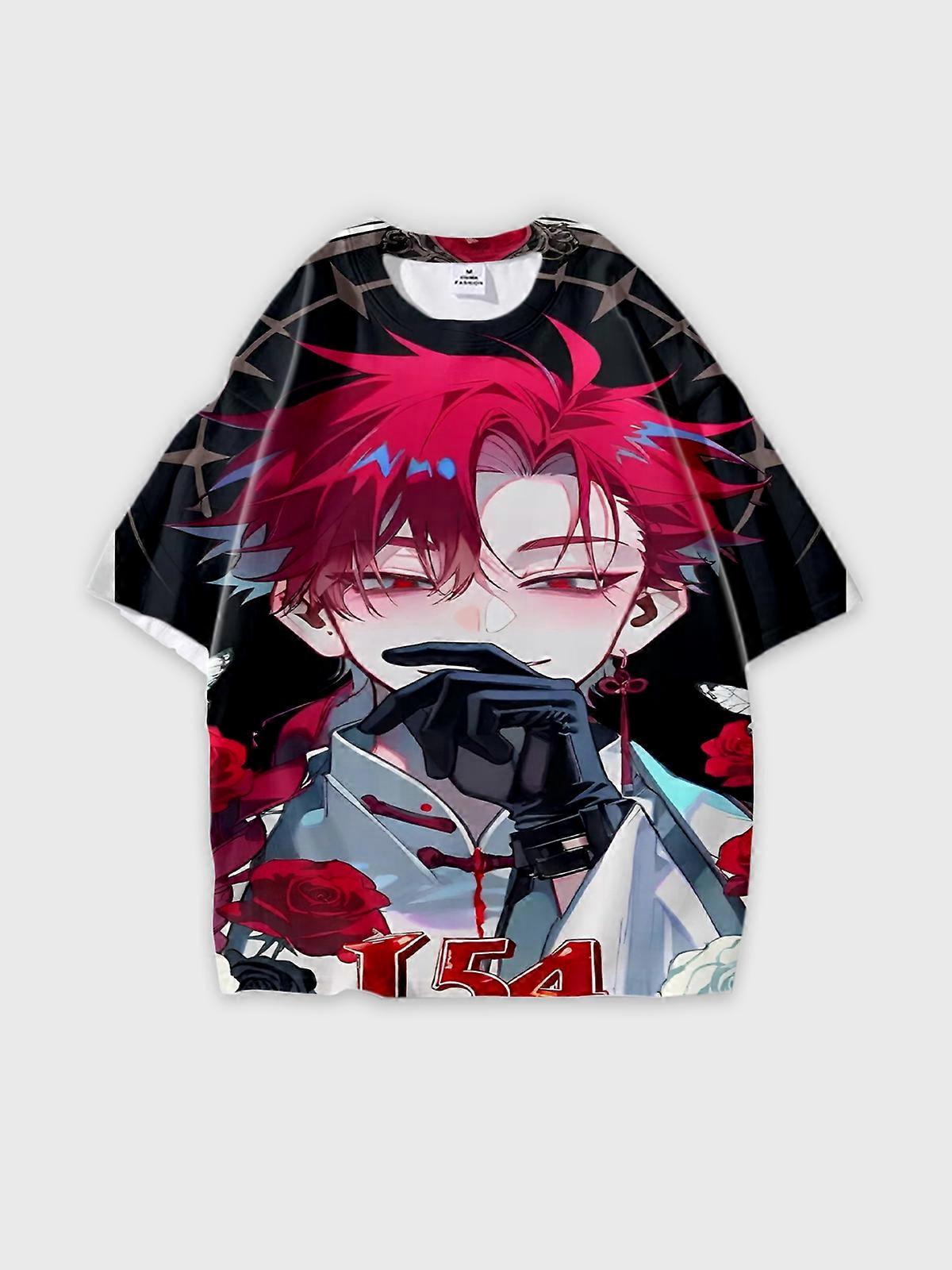 T-Shirt Short Sleeve Round Neck, Summer Casual Loose Graphic Tee, Unisex The Link Click W878