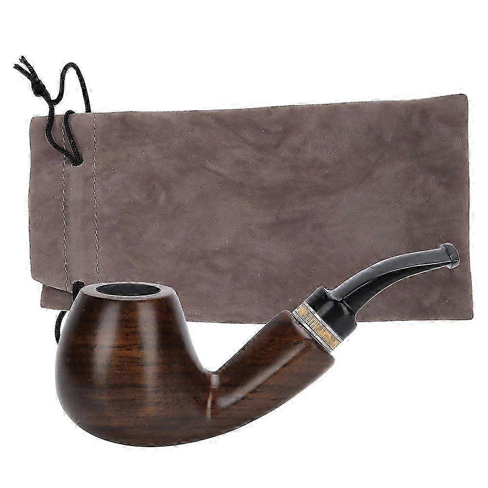 2025 הדגם האחרון צינור הובנה עם טבעת מבריק עץ גרגר רטרו צינור מעוקל