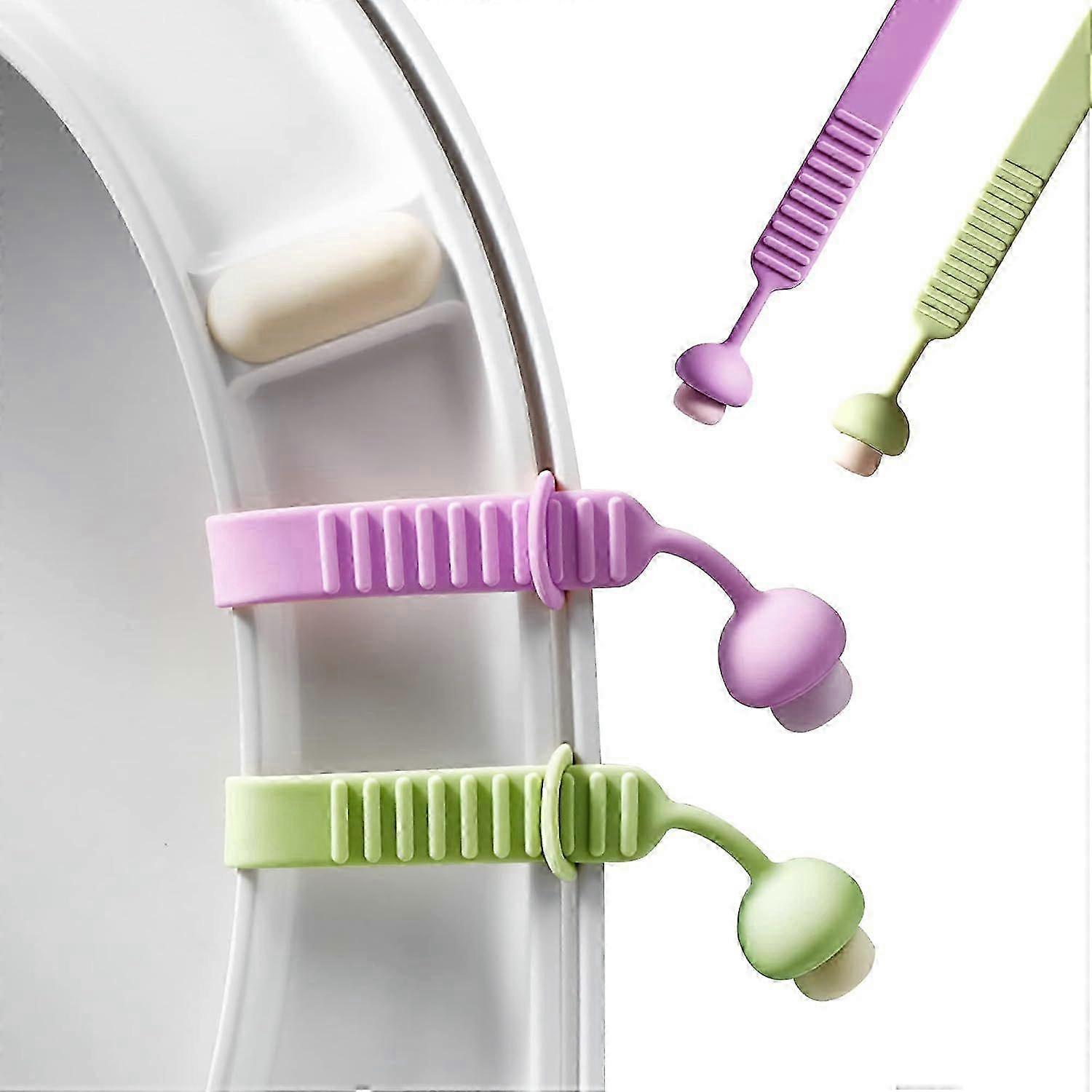 Silicone Toilet Seat Lifter Handle Avoid Touching Toilet Seat 2 Pcs Washable and