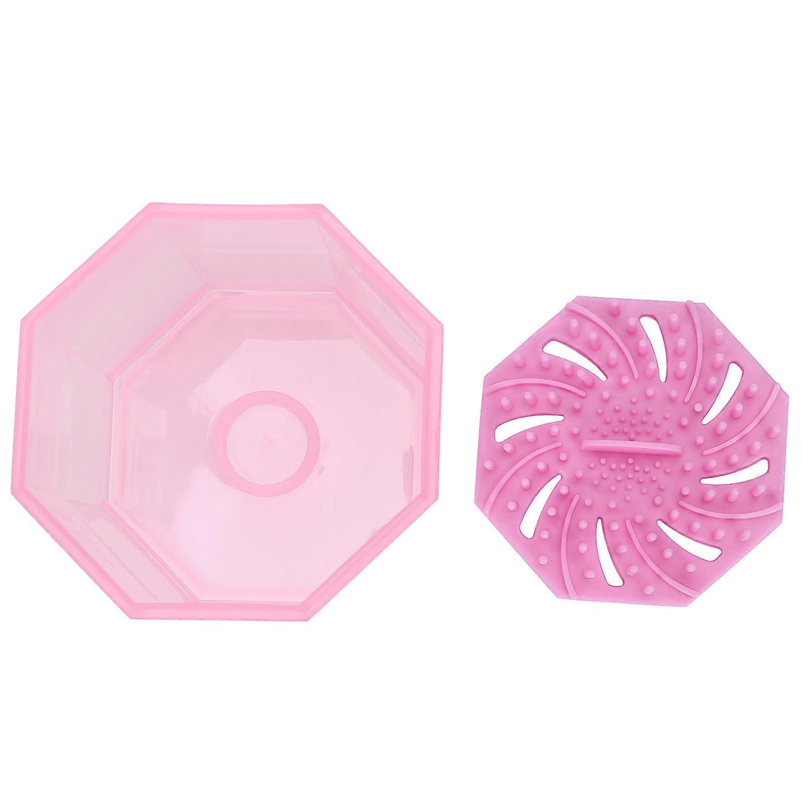 3 Sets Pink Makeup Brush Cleaner & Drying Scrubber Box Tool