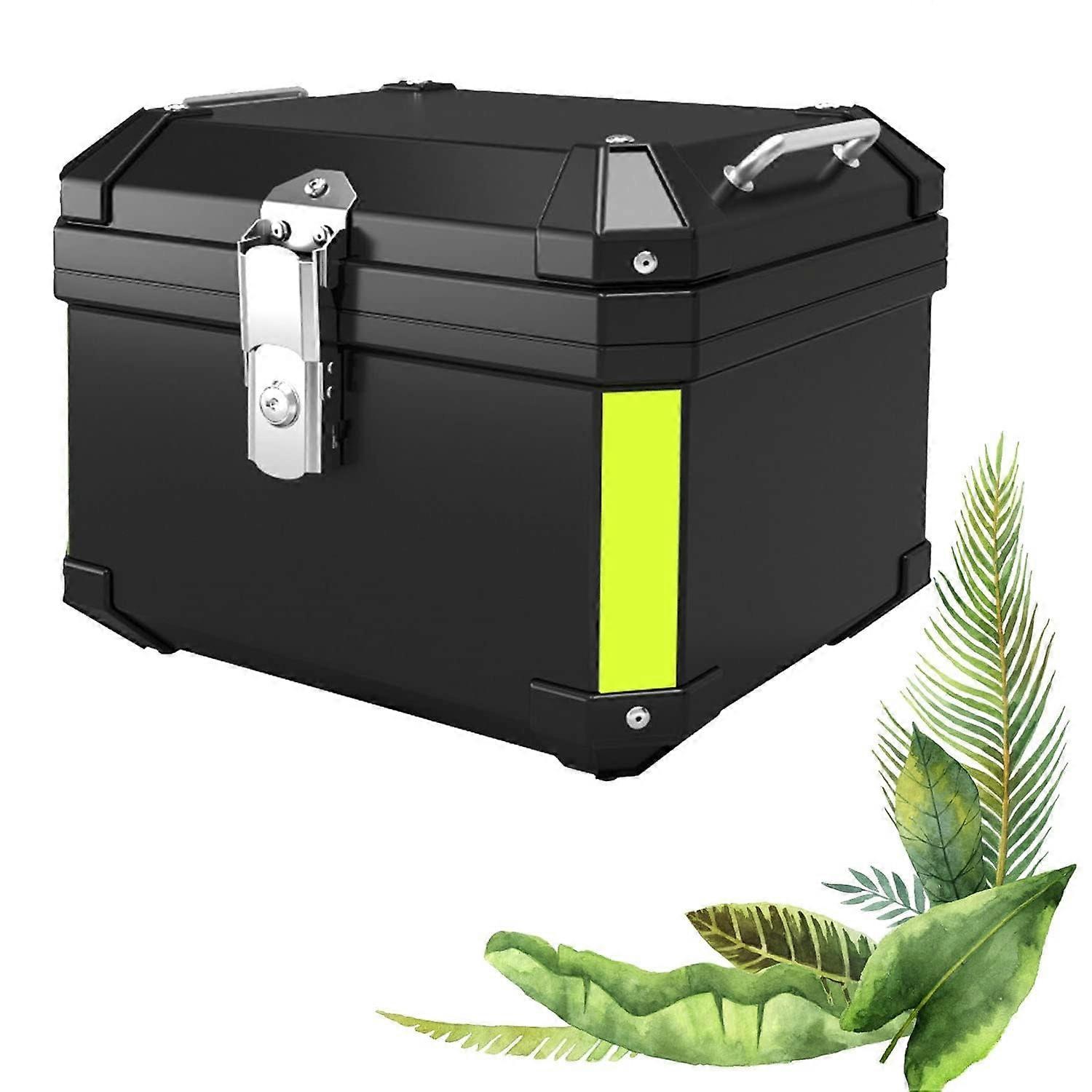 Waterproof Heavy Duty Motorcycle Case 45L Black Universal Fit Scooter Tail Box Lockable Trunk Luggage Carrier