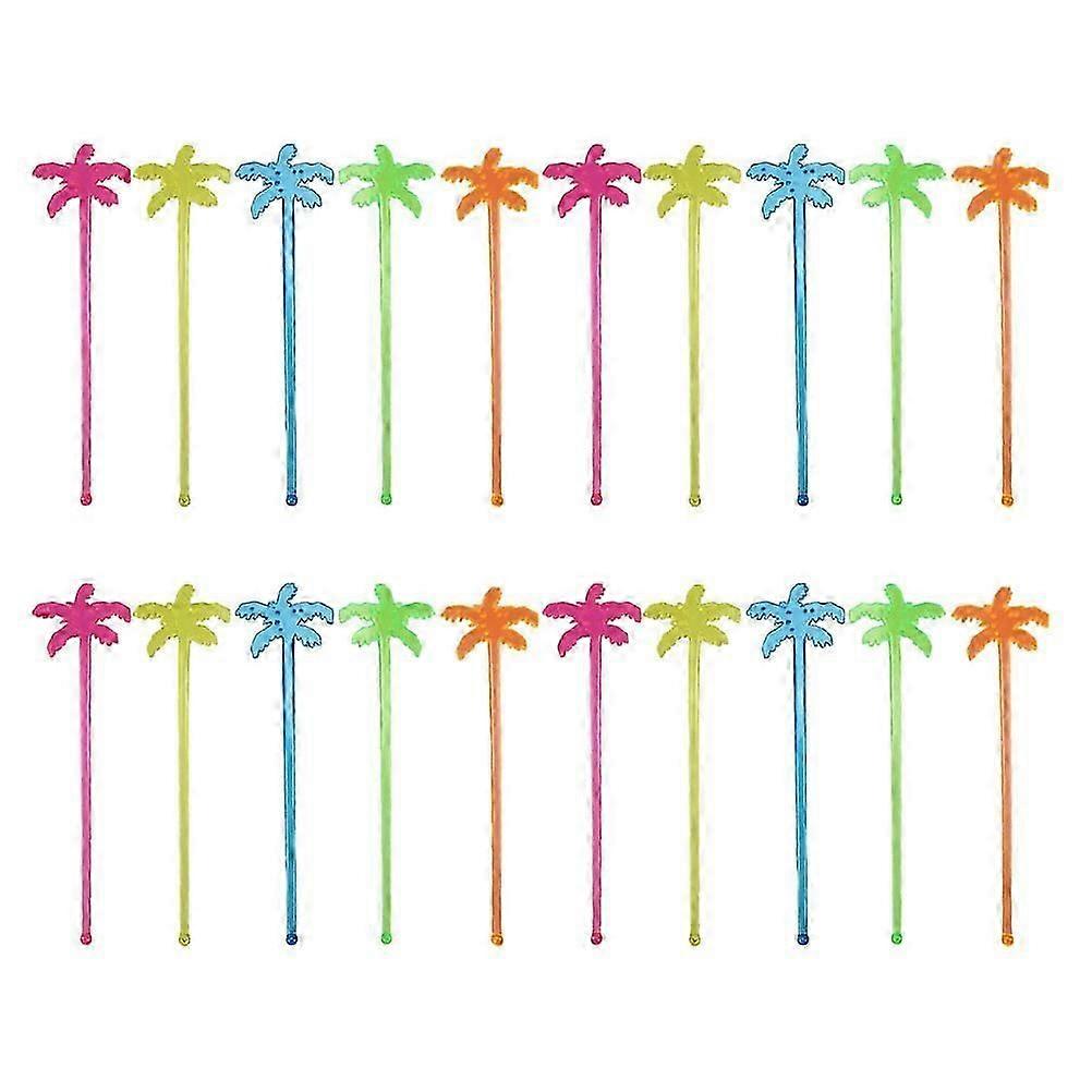 150 قطعة مشروب القهوة كوكتيل أدوات تقليب شجرة النخيل متعة Swizzle Sticks كوكتيل شاكر