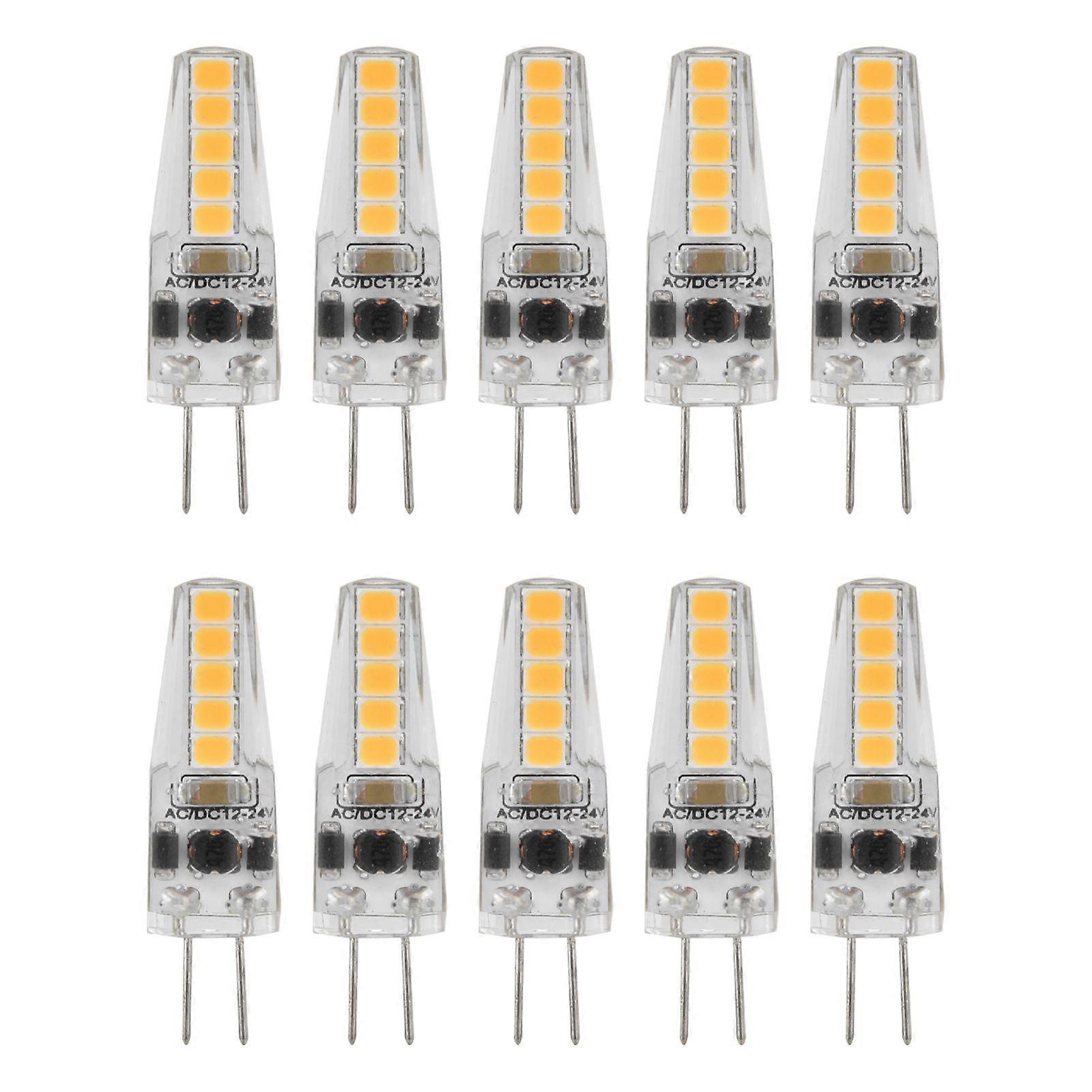 10pcs G4 LED Bulbs 2W Bi Pin Base Dimmable Bulbs for Chandelier Ceiling Lamp Table Lamp 2700K AC 1224V