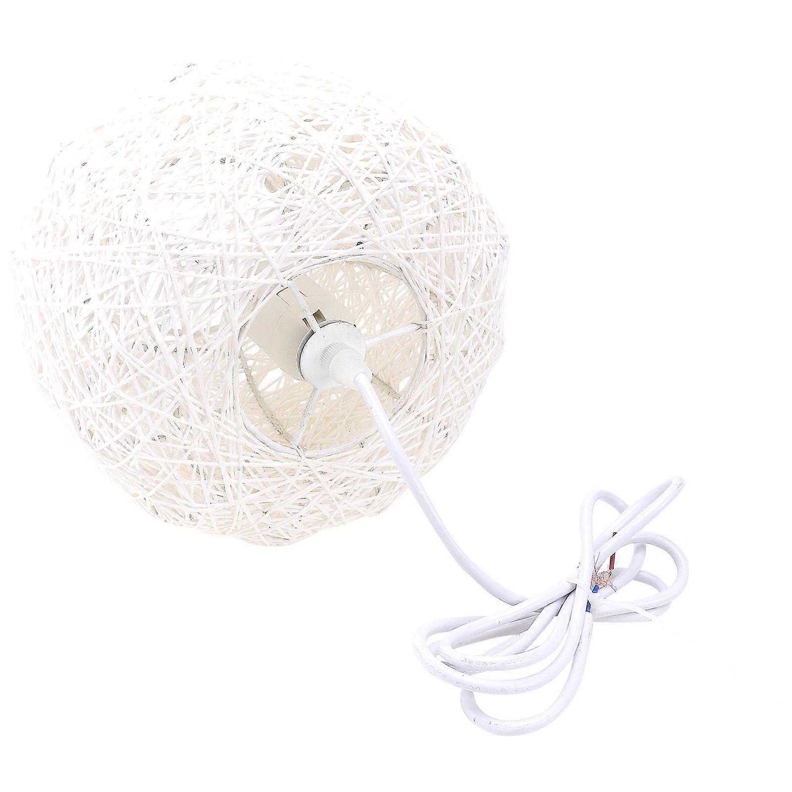 Chinese Style Rattan Woven Light Ceiling Lamp for Home Use 2Sets White