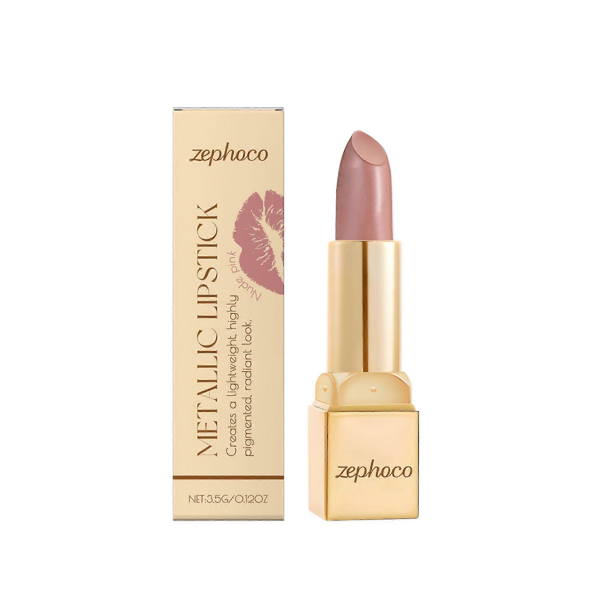 Nude Lipstick for Women with Metallic 3D Shine Lightweight Hydrating Formula, High Impact Lip Color, Vegan Beauty, Full Coverage Lip Makeup, Christmas