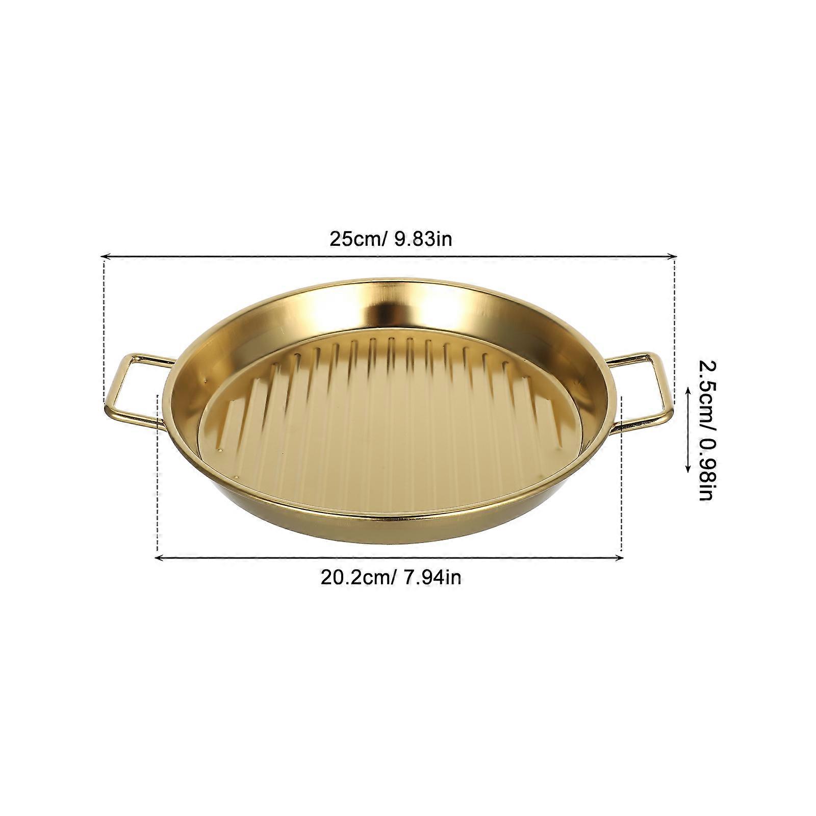 Stainless Steel Round Barbecue Plate for Home