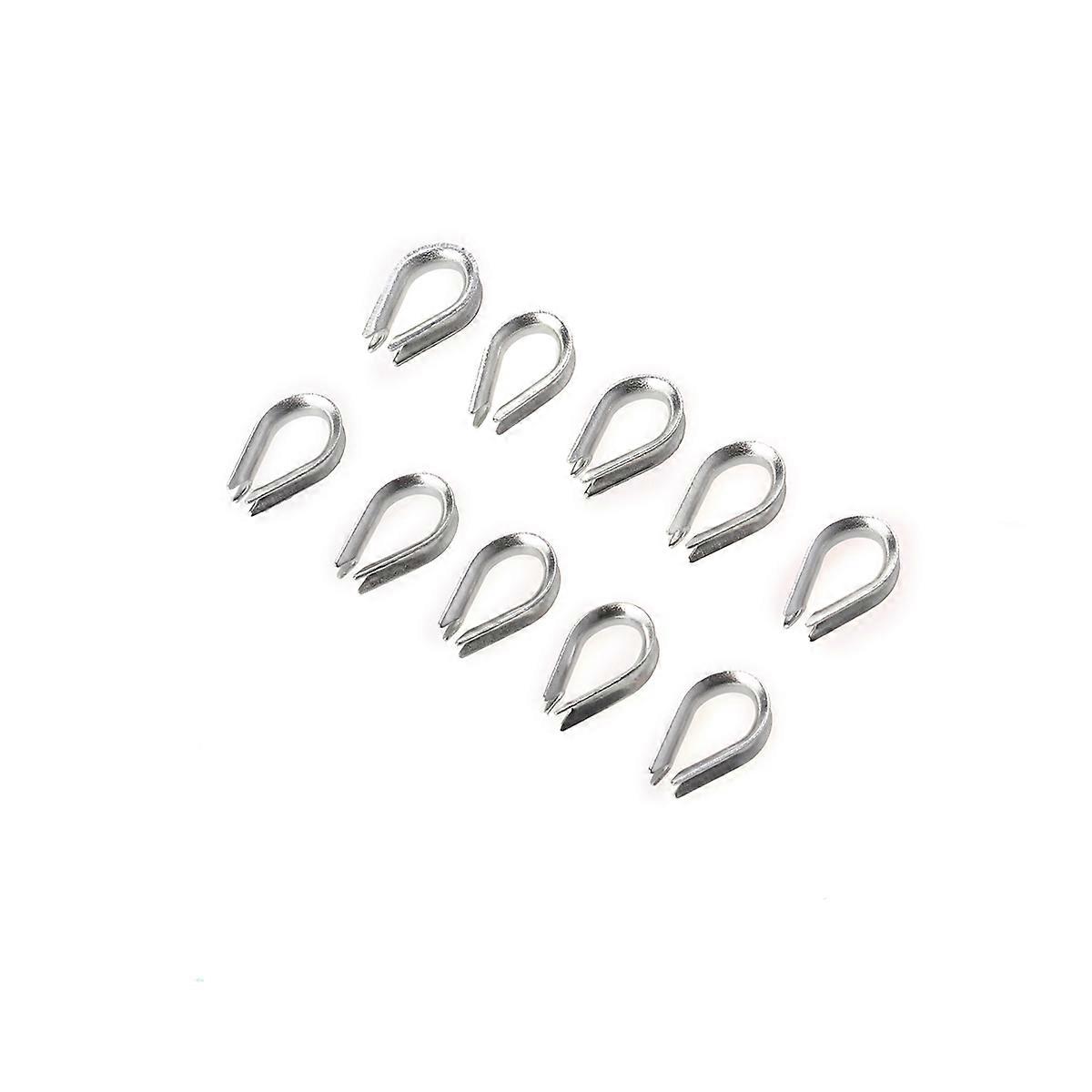 Wire Sleeves 8-Shaped Aluminum Steel Wire Crimps Set 110 Pieces Silver