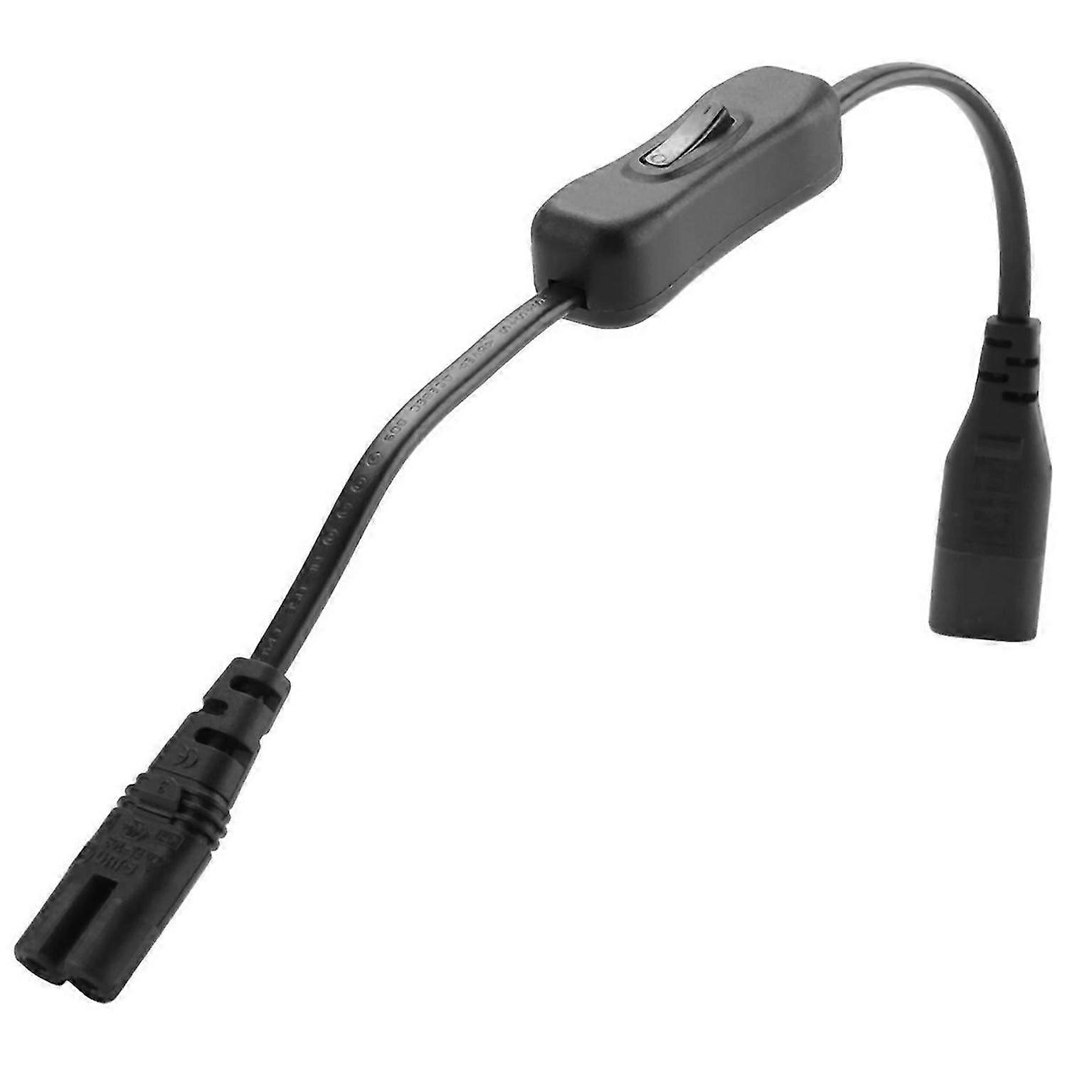 Iec320 C7 to C8 Power Adapter Extension Cord with Switch Control