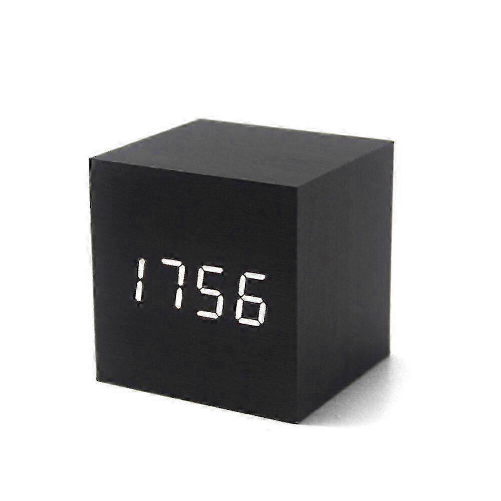 Led digital retro glow alarm clock voice control snooze function desktop clock for smart home